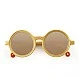Children's round sunglasses from 18m to 3 years. Olivio&Co Gold color