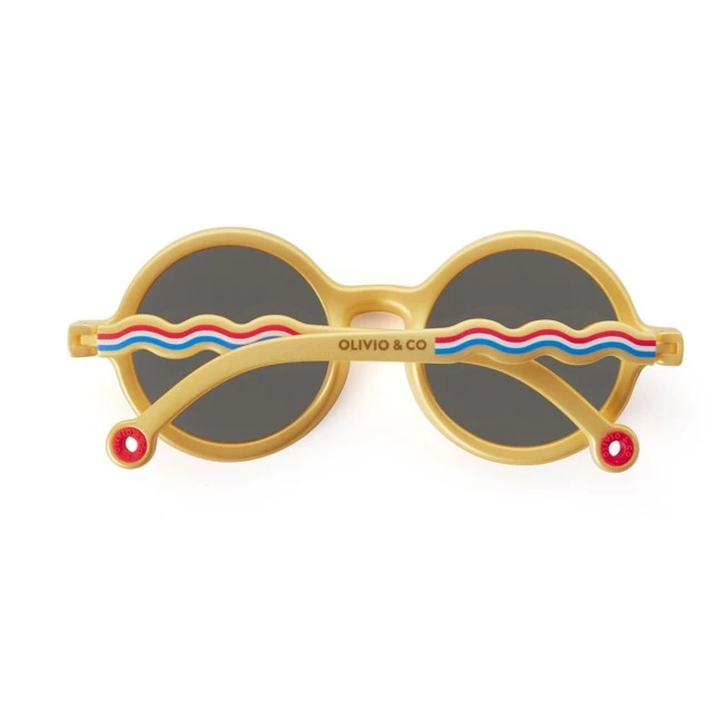Children’s round sunglasses from 18m to 3 years. Olivio&Co Gold color