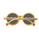 Children's round sunglasses from 18m to 3 years. Olivio&Co Gold color