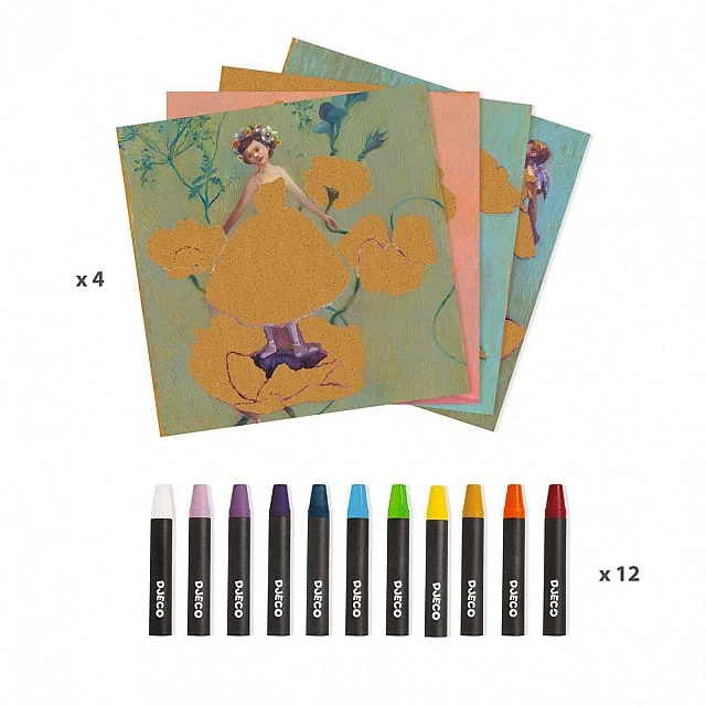 Draw with oil pastels Edgar Degas