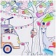 Silicone coloring pad with 5 markers van dream