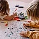 Silicone coloring pad with 5 markers and castle bracelet