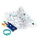 Silicone coloring pad with 5 markers and castle bracelet