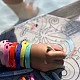 Silicone coloring pad with 5 markers and surf party bracelet