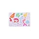 Mini silicone coloring pad with 4 mermaid markers