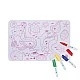 Mini silicone coloring pad with 4 mermaid markers