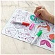 Mini silicone coloring pad with 4 mermaid markers