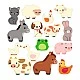 Soft reusable stickers farm animals Djeco