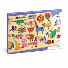 Puzzle with geometric shapes animals Djeco
