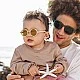 Детски кръгли слънчеви очила от 18м до 3г.Olivio&Co Цвят бежово
