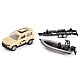 Land Rover Defender "Safari" toy with towbar and boat
