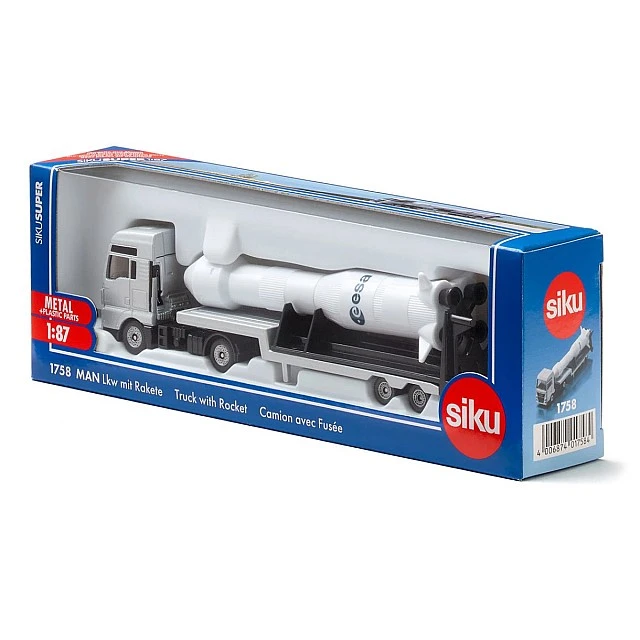 MAN truck toy with ESA space rocket