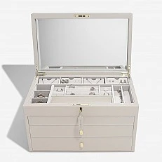 Луксозна кутия за бижута 4 нива Stackers Цвят бежово