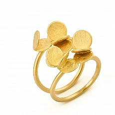 Arai gold plated Joidart ring size 14