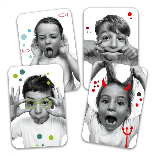 Playing cards grimaces