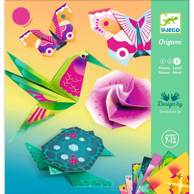 Origami tropical animals