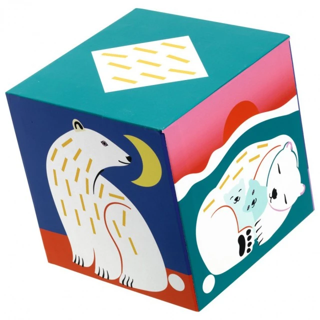 Cardboard cubes wild animals