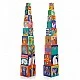 Cardboard cubes wild animals