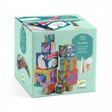 Cardboard cubes wild animals