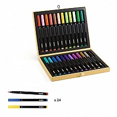 Box with markers brush 24 colors