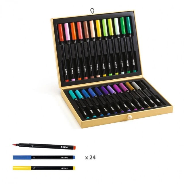Box with markers brush 24 colors