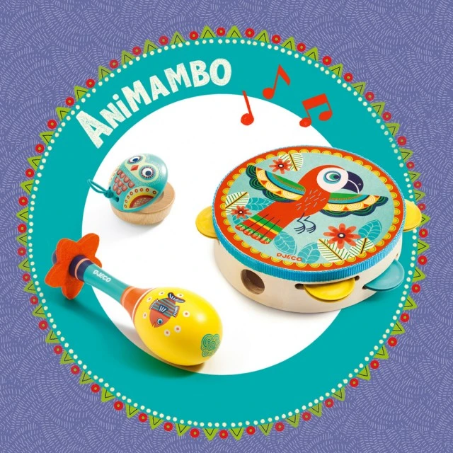 Детски дървени музикални инструменти Animambo - Djeco