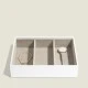 Deep jewelry box 3 sections Color white