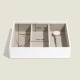 Deep jewelry box 3 sections Color white