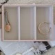 Deep jewelry box 3 sections Color light pink