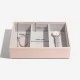Deep jewelry box 3 sections Color light pink