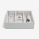 Deep jewelry box 3 sections Color gray