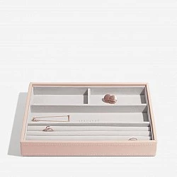 Jewelry box 4 sections Color light pink