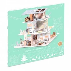 Build, color and play doll house set