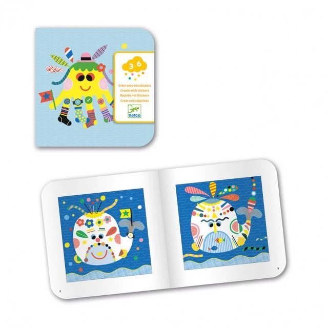 Make sea creatures with stickers