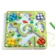 Educational magnetic frog maze sorting game
