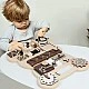 Wooden Busy Board Bear GINGER HOME, Montessori Board for Fine Motor Skills, 30x39 cm