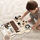 Wooden Busy Board Bear GINGER HOME, Montessori Board for Fine Motor Skills, 30x39 cm