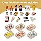 Wooden Children's Store and Theater 2 in 1 GINGER HOME, for Role Playing, with Cash Register, POS Terminal and Scanner with Sound, Toys and Accessories, 45x24x97.5 cm, for Children Over 3 Years Old