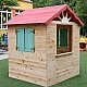 Children's wooden outdoor playhouse GINGER HOME - for yard and garden, 115×102×129 cm