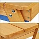 Детска Дървена Маса с Пейки и Пясъчник GINGER HOME – 2в1, Повдигащ се Плот, 90x86x50 см