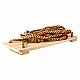 GINGER HOME Children's Wooden Swing for Yard with Ropes – Natural Wood, 33 cm