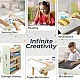 GINGER HOME 3-in-1 Children's Active Table with 2 Chairs, Sensory Sand and Water Table, White and Black Board, Shelf and Organizer, 107x49x78 cm