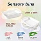GINGER HOME 3-in-1 Children's Active Table with 2 Chairs, Sensory Sand and Water Table, White and Black Board, Shelf and Organizer, 107x49x78 cm