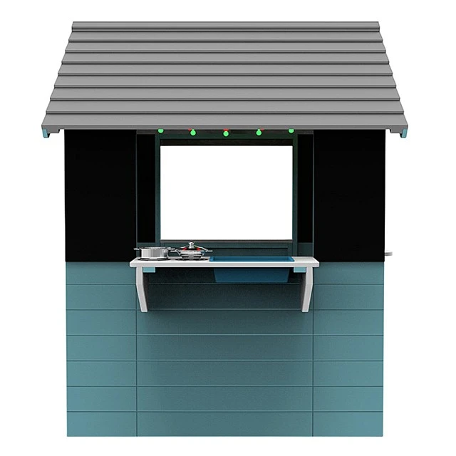 Детска дървена къща за игра GINGER HOME с кухня – 110×103×137 см