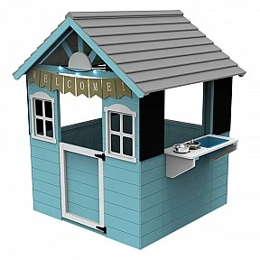 Детска дървена къща за игра GINGER HOME с кухня – 110×103×137 см