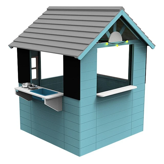 Детска дървена къща за игра GINGER HOME с кухня – 110×103×137 см