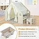 Детска Дървена Къща за Игра 6 в 1 GINGER HOME – Стол, Маса, Черна Дъска, Органайзер, Тента и Мека Подложка