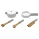 Детска Дървена Кухня за Игра с Аксесоари - Розова