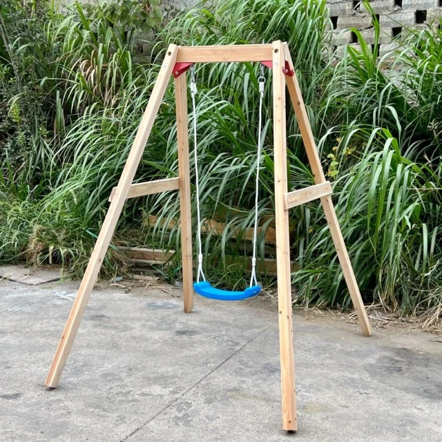 Children's Wooden Swing GINGER HOME, 156x200x201 cm, Safe Outdoor Play