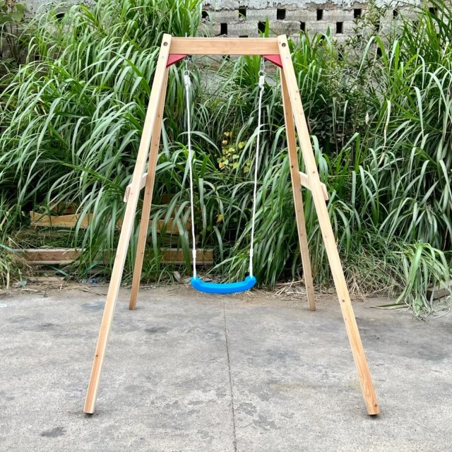 Children's Wooden Swing GINGER HOME, 156x200x201 cm, Safe Outdoor Play
